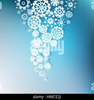 Elegant Christmas background with snowflakes and place for text. EPS 10 vector Stock Vector