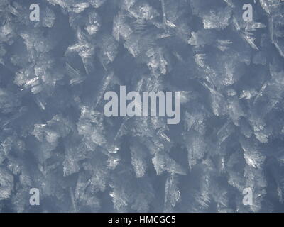Close up view of frozen water crystals Stock Photo