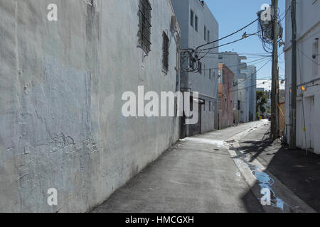 BACK ALLEYWAY SOUTH BEACH MIAMI BEACH FLORIDA USA Stock Photo