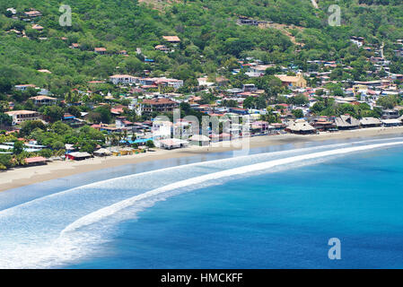 beach with blue water in san juan del sur Stock Photo