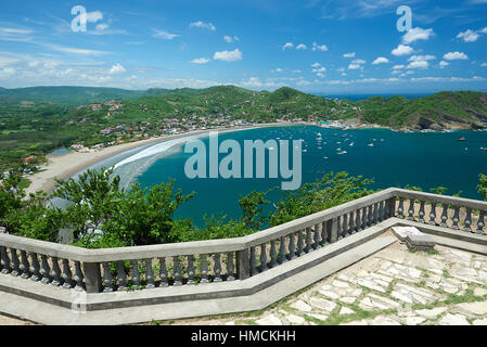 view from the christ of San Juan del Sur bay Nicaragua Stock Photo