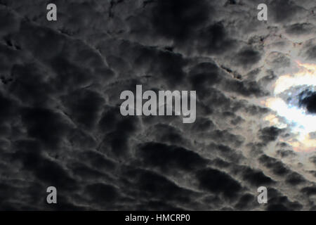 sun peeking through clouds marin county california Stock Photo