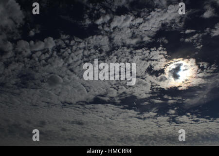 sun peeking through clouds marin county california Stock Photo