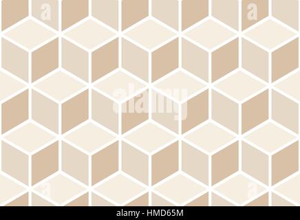 Abstract seamless beige cube pattern Stock Vector