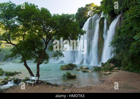 Ban Gioc–Detian Falls, border to China, Cao Bằng Province, North Vietnam, Vietnam Stock Photo