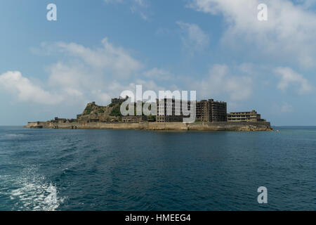 Gunkanjima (Hashima Island) in Nagasaki, Japan. Stock Photo