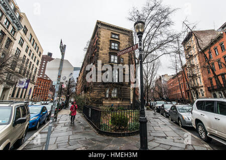 Street life of Little Italy and Chinatown New York City Stock Photo