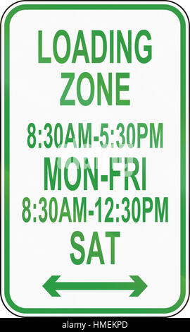 Road sign in the Philippines - Loading and Unloading Zone Stock Photo ...