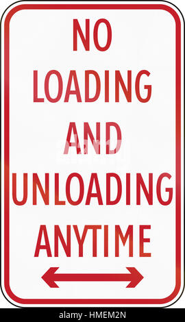 Road sign in the Philippines - Loading and Unloading Zone Stock Photo ...