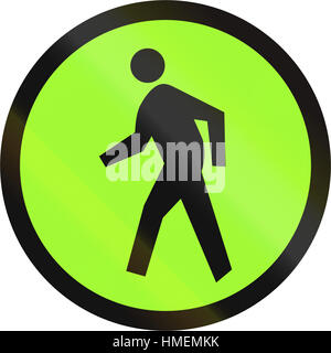 Road sign in the Philippines - Pedestrian or zebra crossing. Stock Photo