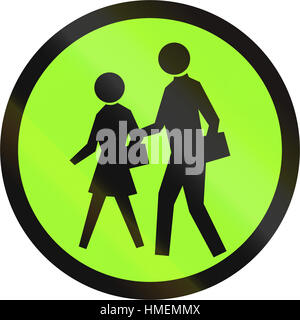 Road sign in the Philippines - School or children crossing. Stock Photo