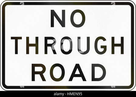 Road sign in the Philippines - No Through Road. Stock Photo