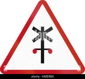 Road sign in the Philippines - Railway Crossing Advance Warning (for ...