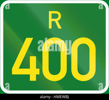 South Africa Regional Route shield - R400. Stock Photo