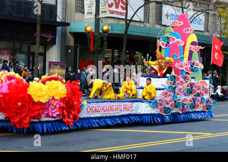 Chicago, Illinois - USA - November 24, 2016: Huaxing Arts Troupe of Chicago Stock Photo