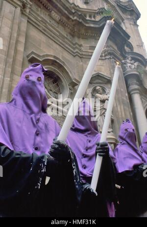 Sicily (Italy); traditional celebrations of the Easter, procession of Holy Friday Mysteries in Trapani Stock Photo