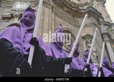 Sicily (Italy); traditional celebrations of the Easter, procession of Holy Friday Mysteries in Trapani Stock Photo