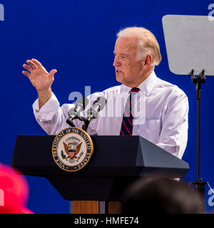 OCTOBER 13, 2016: Vice President Joe Biden campaigns for Nevada Democratic U.S. Senate candidate Catherine Cortez Masto and presidential candidate Hillary Clinton at the Culinary Union, Las Vegas, NV Stock Photo