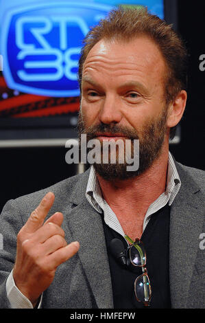 Florence, Italy. 10th Mar, 2009. The British singer Sting. Gordon Matthew Thomas Sumner, CBE, better known by his stage name Sting, is an English musician, singer, songwriter, and actor. Credit: Giacomo Morini/Pacific Press/Alamy Live News Stock Photo