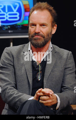 Florence, Italy. 10th Mar, 2009. The British singer Sting. Gordon Matthew Thomas Sumner, CBE, better known by his stage name Sting, is an English musician, singer, songwriter, and actor. Credit: Giacomo Morini/Pacific Press/Alamy Live News Stock Photo