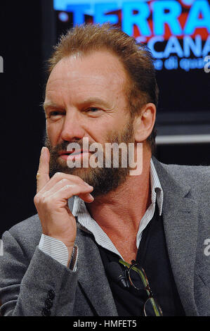 Florence, Italy. 10th Mar, 2009. The British singer Sting. Gordon Matthew Thomas Sumner, CBE, better known by his stage name Sting, is an English musician, singer, songwriter, and actor. Credit: Giacomo Morini/Pacific Press/Alamy Live News Stock Photo