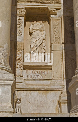 Greek sculpture of epsiteme, personification of knowledge Stock Photo