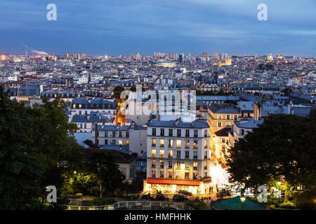 City skyline from Montmartre, Paris, France Stock Photo