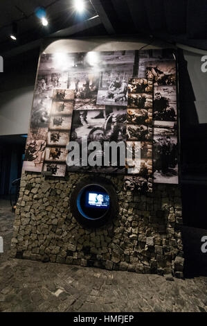 One of the large  exhibits at the Warsaw Uprising Museum in Grzybowska, Warsaw,Poland Stock Photo