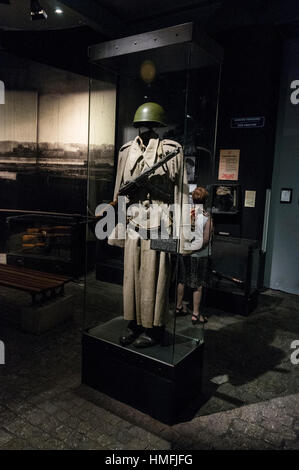 A Russian soldier's uniform on display at the Warsaw Uprising Museum in Grzybowska, Warsaw,Poland Stock Photo