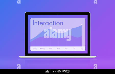 Interaction Connection Statistics Chart Concept Stock Photo - Alamy