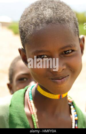 Young girl of the Erbore tribe, Omo River Valley, Ethiopia Stock Photo ...