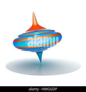 spinning top toy Stock Photo