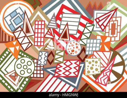 Abstract geometric shapes background Stock Vector