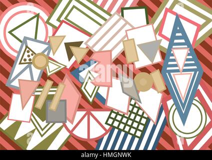 Abstract geometric shapes background Stock Vector