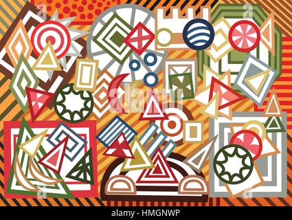 Vector background with abstract geometric shapes. Stock Vector