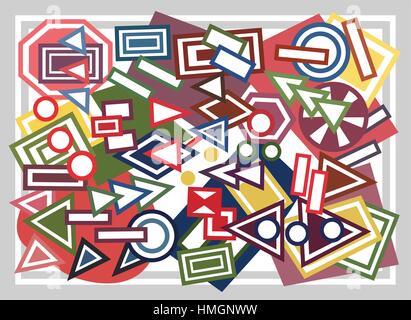 Vector background with abstract geometric shapes. Stock Vector