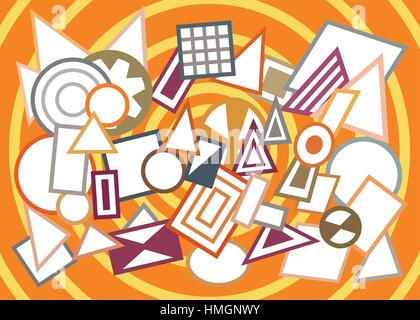 Vector background with abstract geometric shapes. Stock Vector