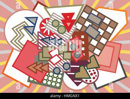 Vector background with abstract geometric shapes. Stock Vector