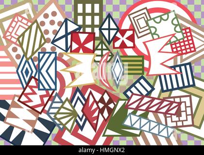 Vector background with abstract geometric shapes. Stock Vector