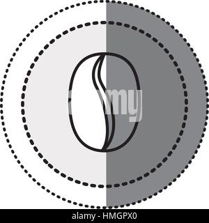 monochrome sticker contour in circular dot line with disposable glass ...
