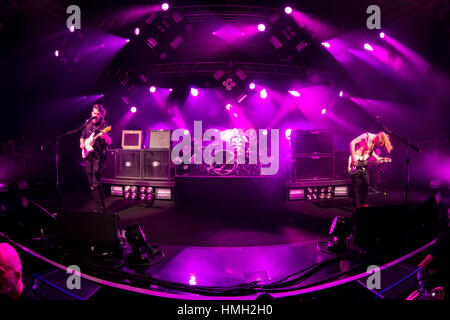 Milan, Italy. 02nd Feb, 2017. The Scottish rock band BIFFY CLYRO performs live on stage at Fabrique during the 'Ellipsis Tour' Credit: Rodolfo Sassano/Alamy Live News Stock Photo