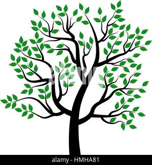 tree with leaf Stock Vector