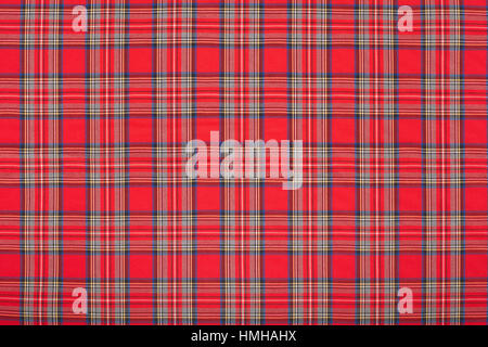 Red tartan, scottish fabric texture background Stock Photo
