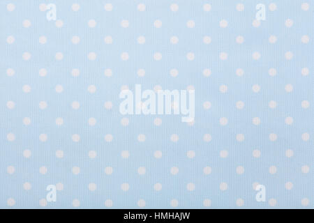 Pale blue polka dot fabric background, high resolution Stock Photo