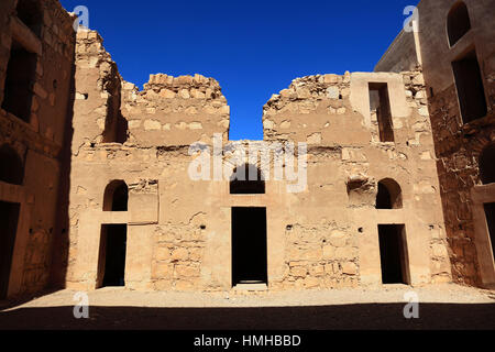 Qasr Kharana, Qasr al-Harrana, Qasr al-Kharanah, Kharaneh or Hraneh, one of the best-known of the desert castles located in eastern Jordan Stock Photo