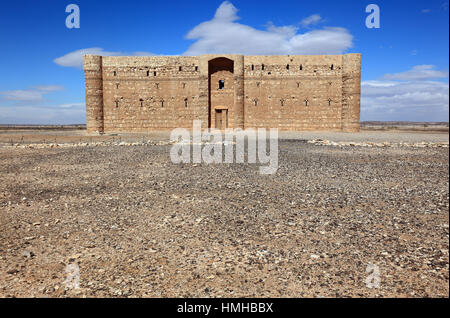 Qasr Kharana, Qasr al-Harrana, Qasr al-Kharanah, Kharaneh or Hraneh, one of the best-known of the desert castles located in eastern Jordan Stock Photo