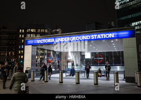 London, UK. 31st January, 2017. A new entrance to Victoria Underground Station on Victoria Street, which was opened on 17th January. Stock Photo