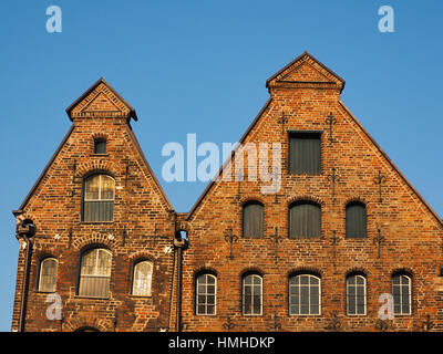 Gables of the salt storages of Luebeck, Germany Stock Photo