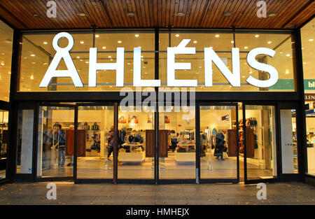 STOCKHOLM, SWEDEN - OCTOBER 17: Ahlens is a Swedish chain of department stores, located in almost every city in the country, and with several stores Stock Photo