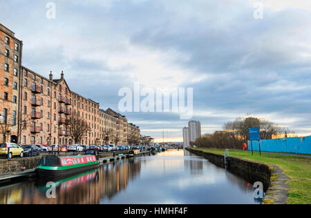 Speirs Wharf, Forth and Clyde Canal, Glasgow Stock Photo